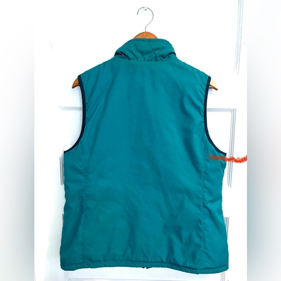 LL Bean quilted vest jacket REVERSIBLE vest size XL regular dark blue and teal. - Picture 4 of 8